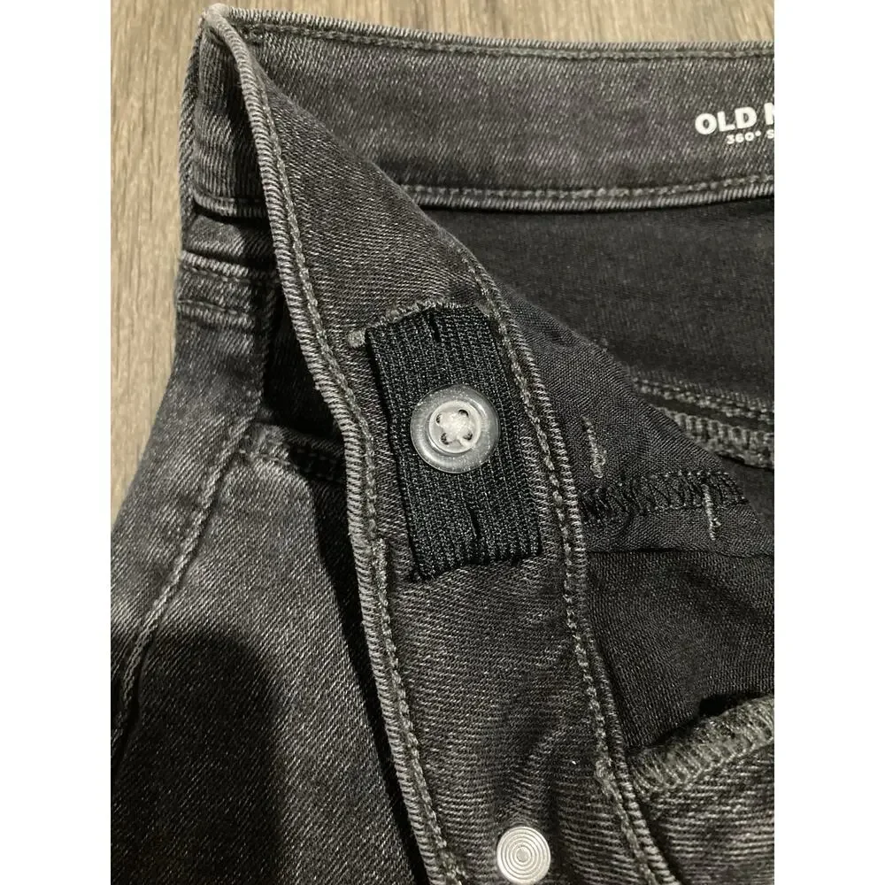 Old Navy Girls Size 12 High Rise Rockstar Jeggings Black Faded Distressed Jeans